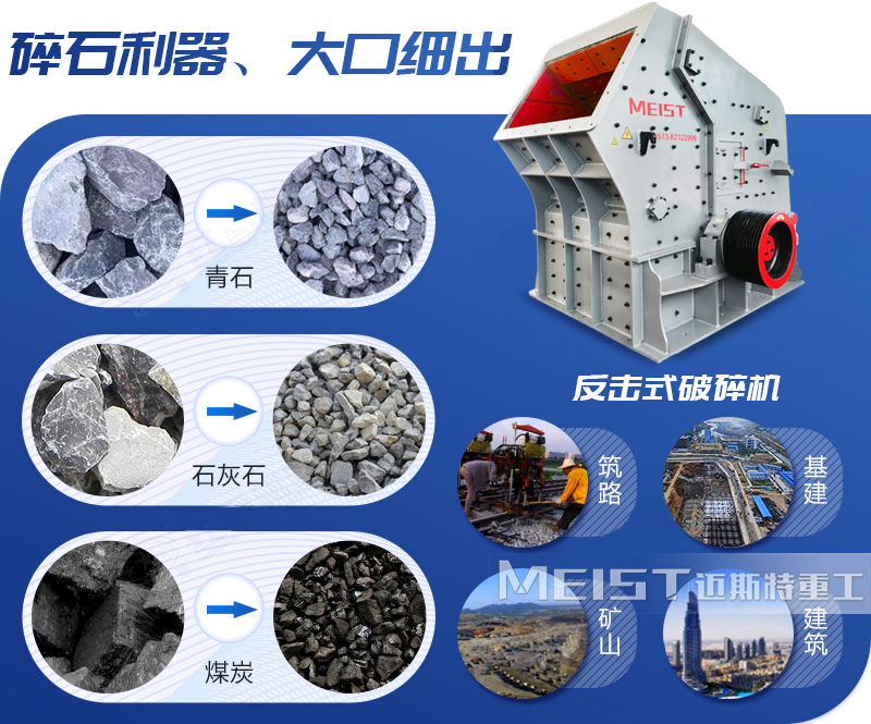 反擊式破碎機(jī)大口細(xì)出、碎石利器